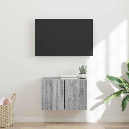 TV-wandkast Grijs Sonoma 59,5 x 31 x 40 cm Bewerkt hout is nu te koop bij PeponiXL, paradijselijk wonen!