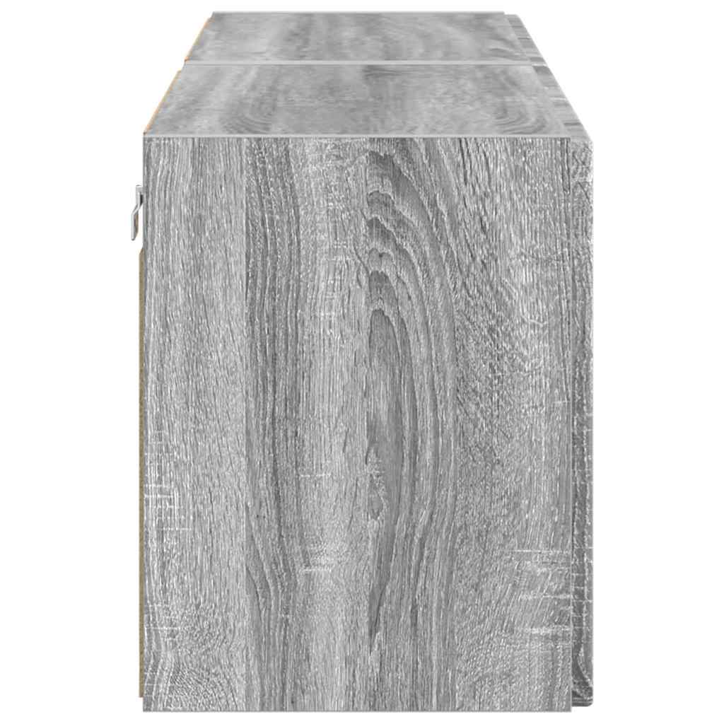 TV-wandkast 2 pcs Grijs Sonoma 59,5 x 31 x 40 cm Bewerkt hout is nu te koop bij PeponiXL, paradijselijk wonen!