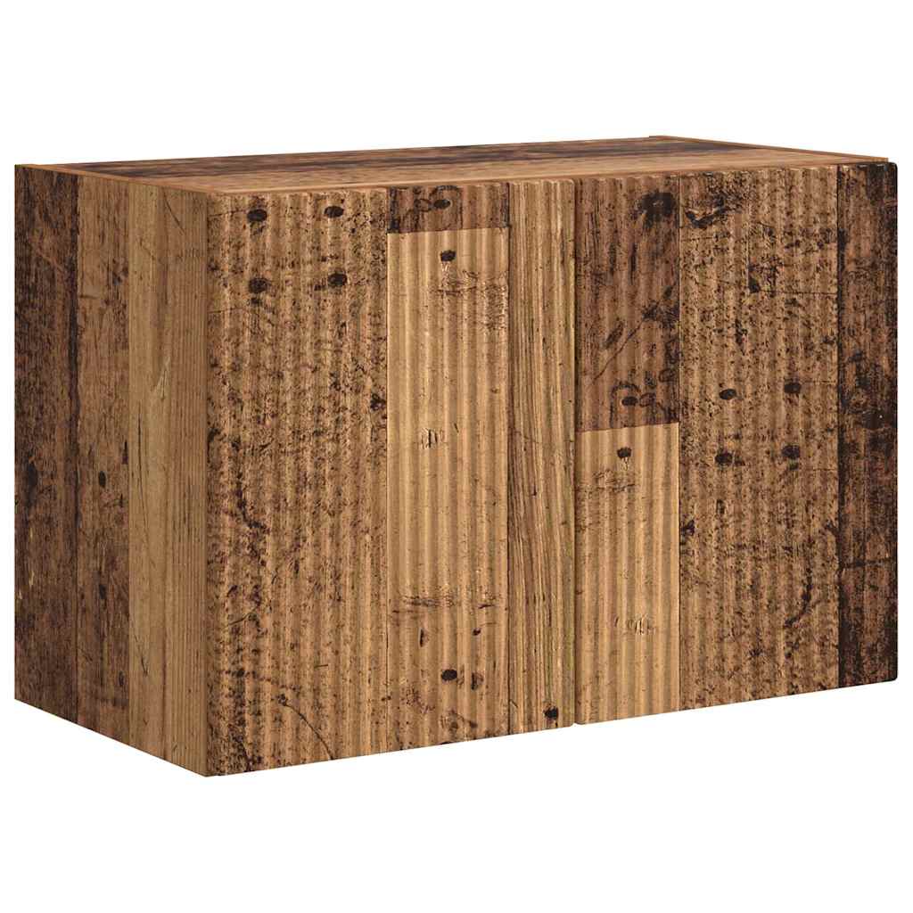 TV-wandkast Oud Hout 59,5 x 31 x 40 cm Bewerkt hout is nu te koop bij PeponiXL, paradijselijk wonen!