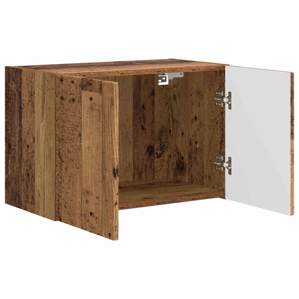 TV-wandkast Oud Hout 59,5 x 31 x 40 cm Bewerkt hout is nu te koop bij PeponiXL, paradijselijk wonen!