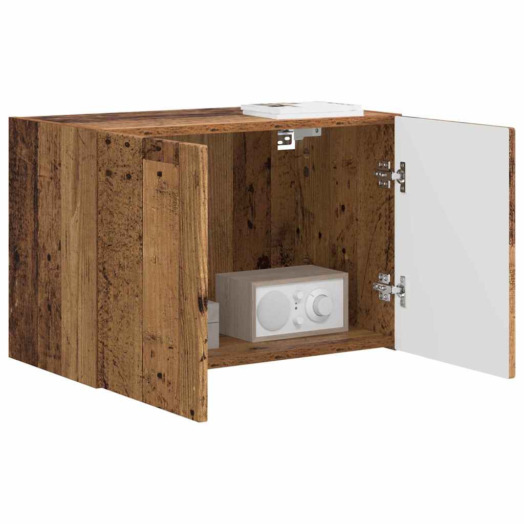 TV-wandkast Oud Hout 59,5 x 31 x 40 cm Bewerkt hout is nu te koop bij PeponiXL, paradijselijk wonen!