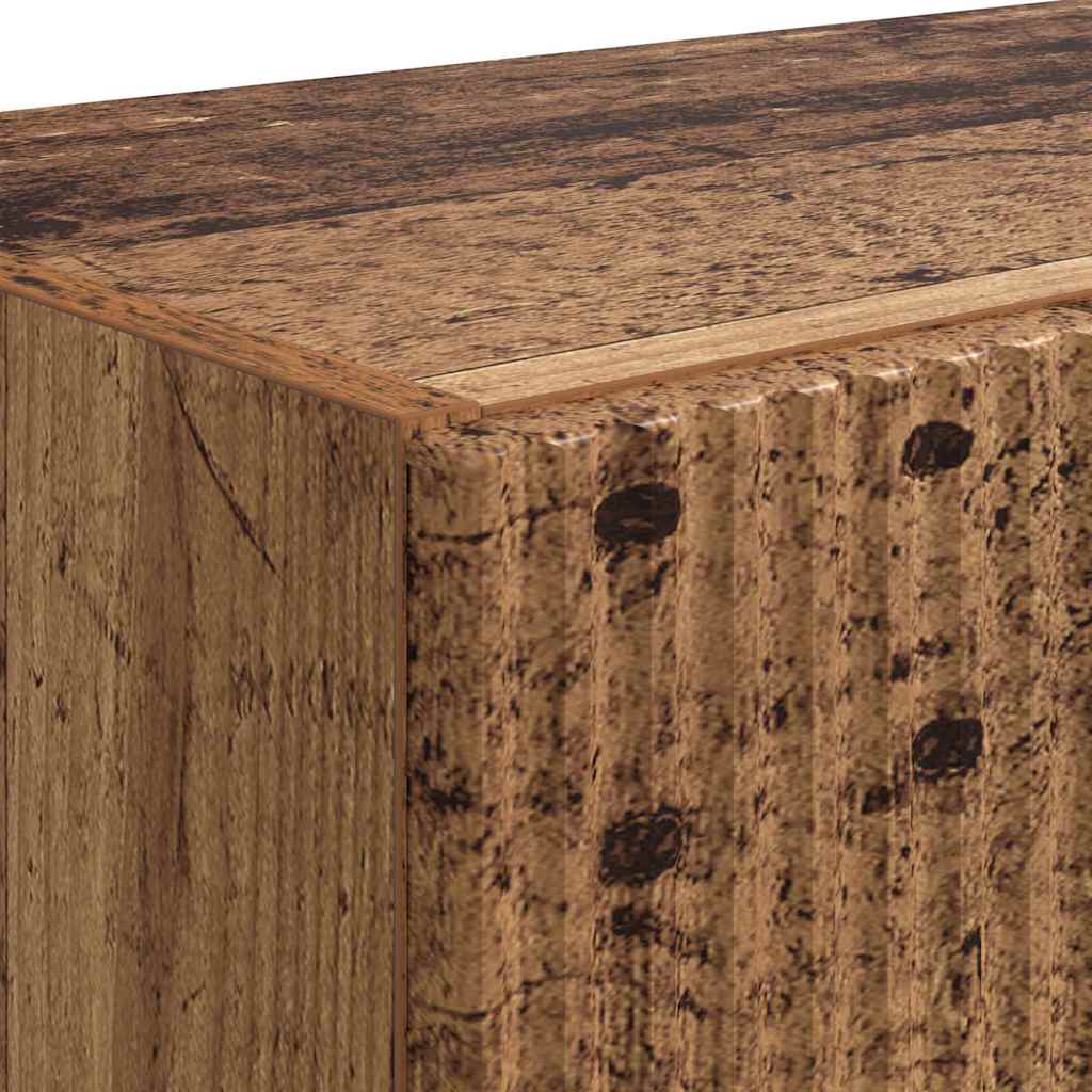 TV-wandkast 2 pcs Oud Hout 59,5 x 31 x 40 cm Bewerkt hout is nu te koop bij PeponiXL, paradijselijk wonen!