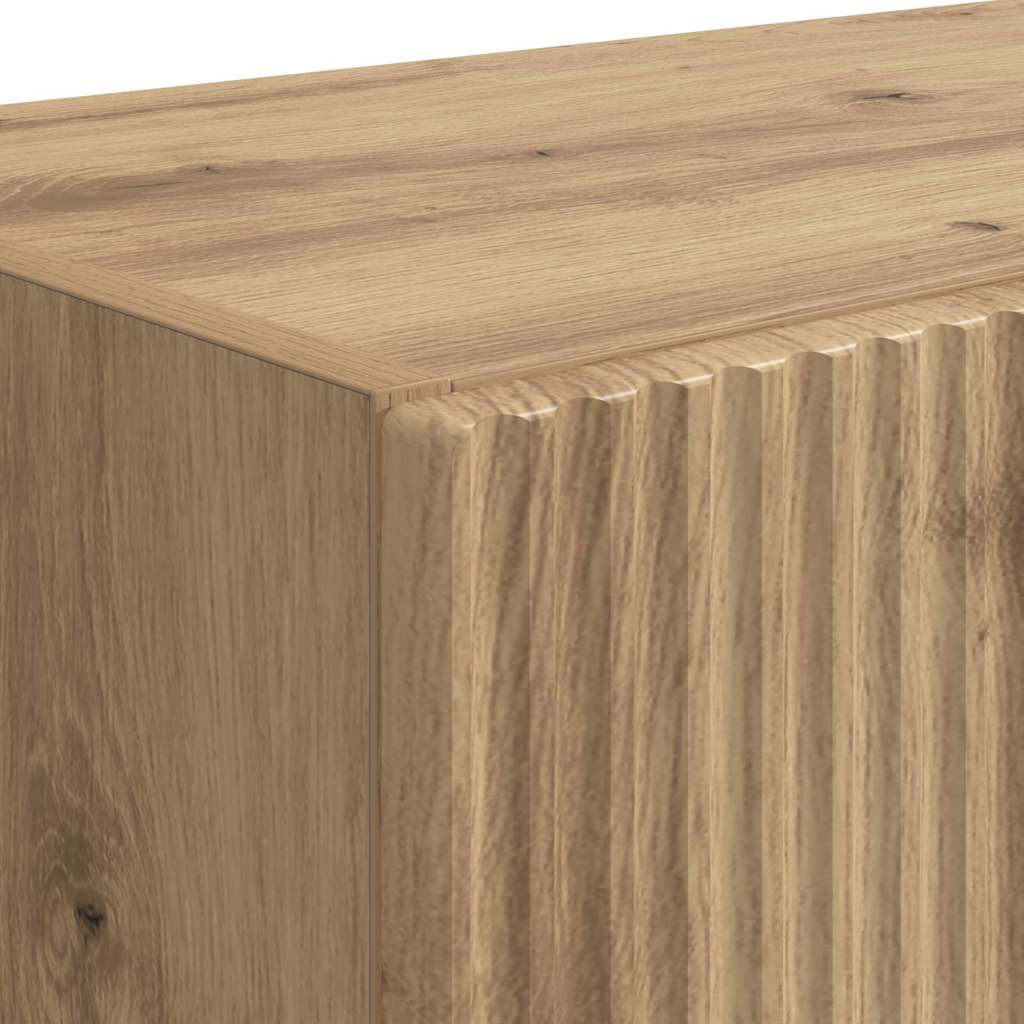 TV-wandkast Artisan Eiken 59,5 x 31 x 40 cm Bewerkt hout is nu te koop bij PeponiXL, paradijselijk wonen!