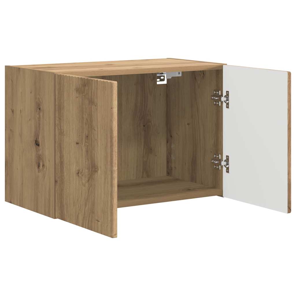TV-wandkast Artisan Eiken 59,5 x 31 x 40 cm Bewerkt hout is nu te koop bij PeponiXL, paradijselijk wonen!