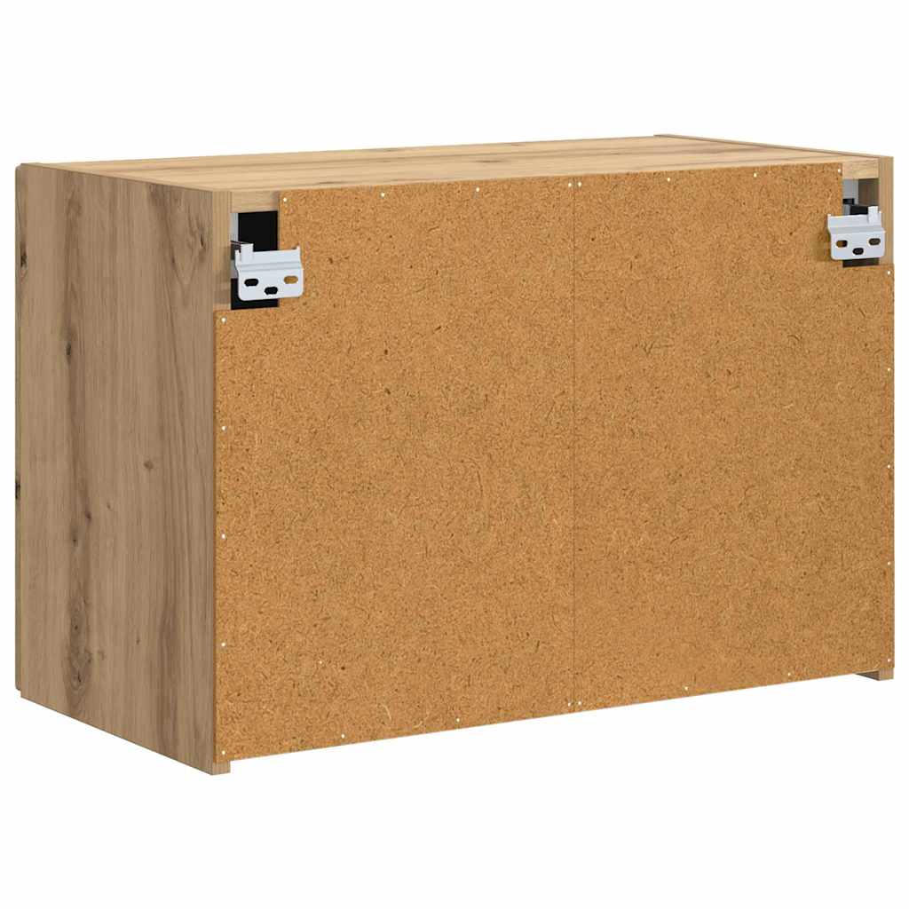 TV-wandkast Artisan Eiken 59,5 x 31 x 40 cm Bewerkt hout is nu te koop bij PeponiXL, paradijselijk wonen!