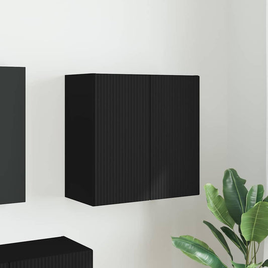 TV-wandkast Wandgemonteerd Zwart 59,5 x 31 x 60 cm Bewerkt hout is nu te koop bij PeponiXL, paradijselijk wonen!