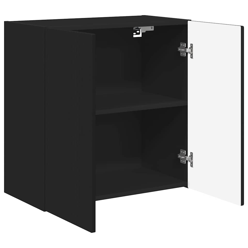 TV-wandkast Wandgemonteerd Zwart 59,5 x 31 x 60 cm Bewerkt hout is nu te koop bij PeponiXL, paradijselijk wonen!