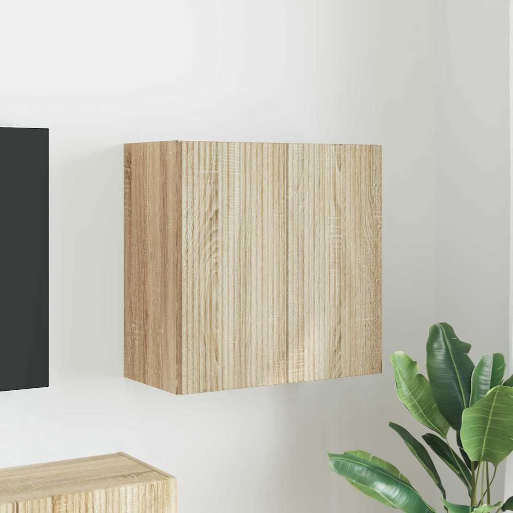 TV-wandkast Sonoma Eiken 59,5 x 31 x 60 cm Bewerkt hout is nu te koop bij PeponiXL, paradijselijk wonen!