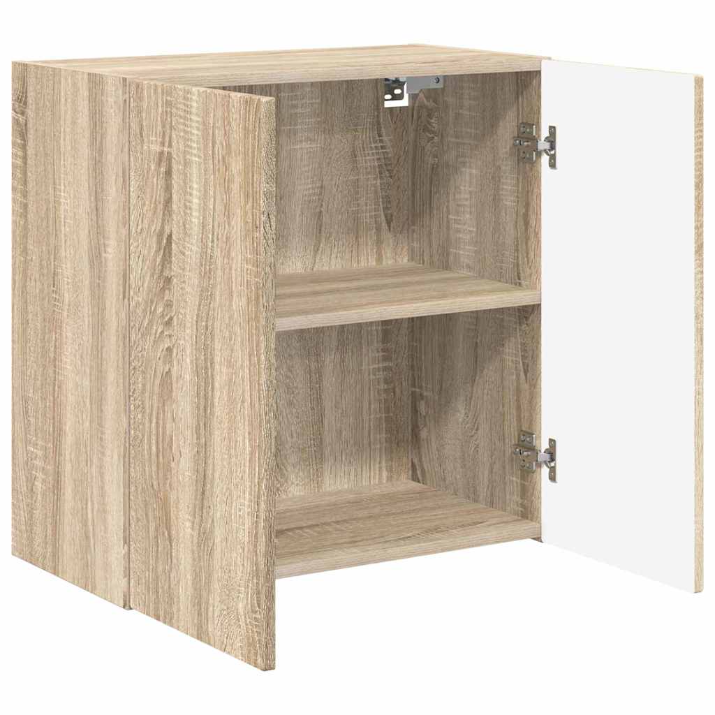 TV-wandkast Sonoma Eiken 59,5 x 31 x 60 cm Bewerkt hout is nu te koop bij PeponiXL, paradijselijk wonen!