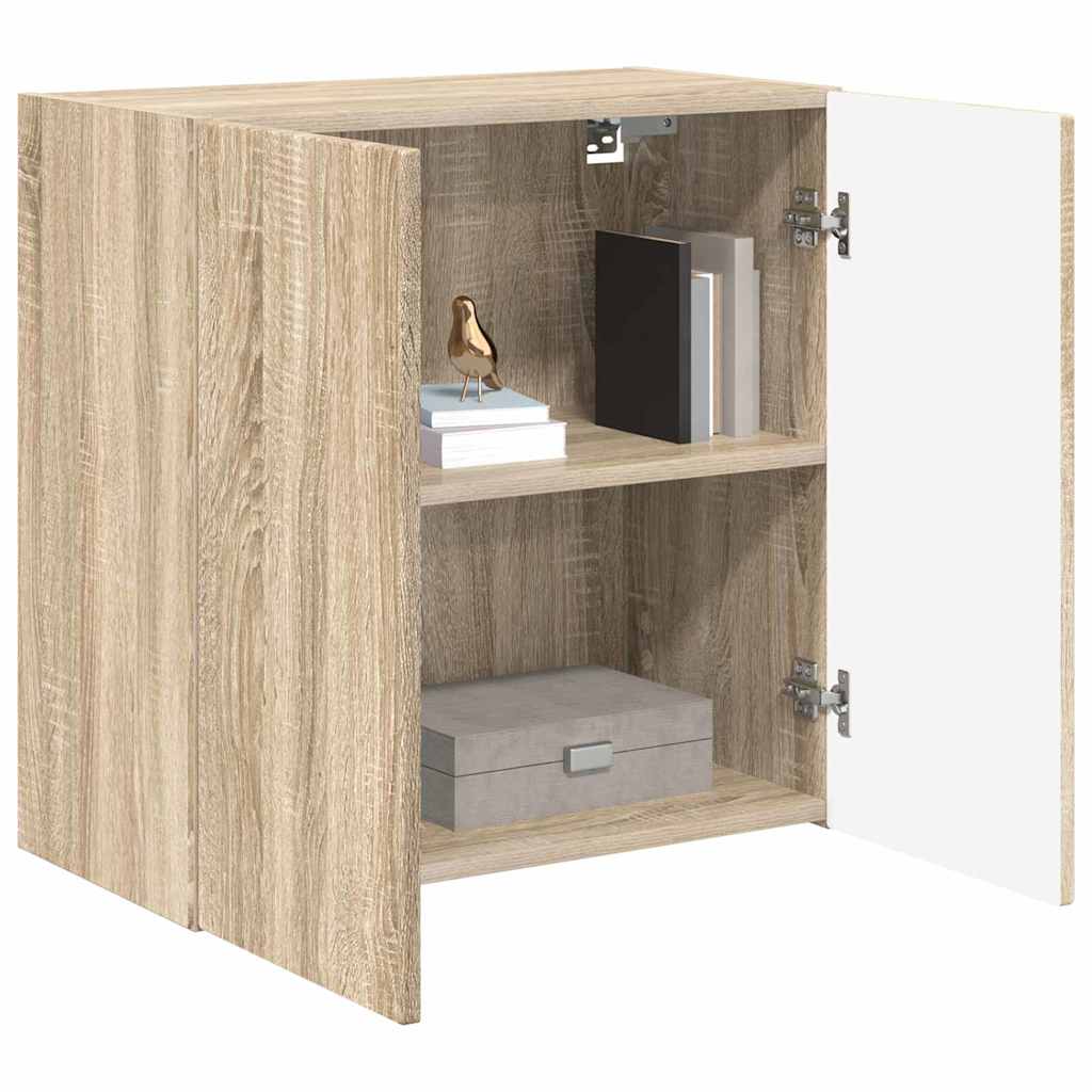 TV-wandkast Sonoma Eiken 59,5 x 31 x 60 cm Bewerkt hout is nu te koop bij PeponiXL, paradijselijk wonen!
