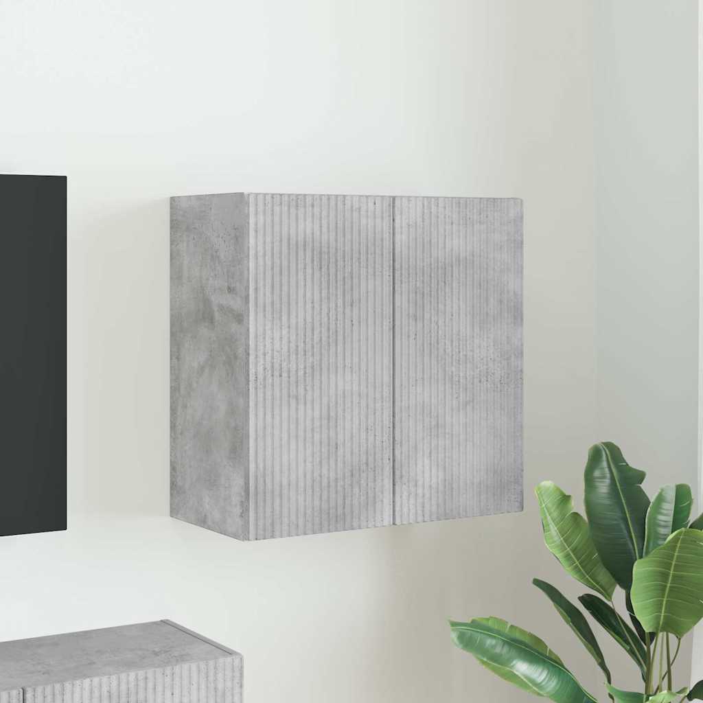 TV-wandkast Beton Grijs 59,5 x 31 x 60 cm Bewerkt hout is nu te koop bij PeponiXL, paradijselijk wonen!