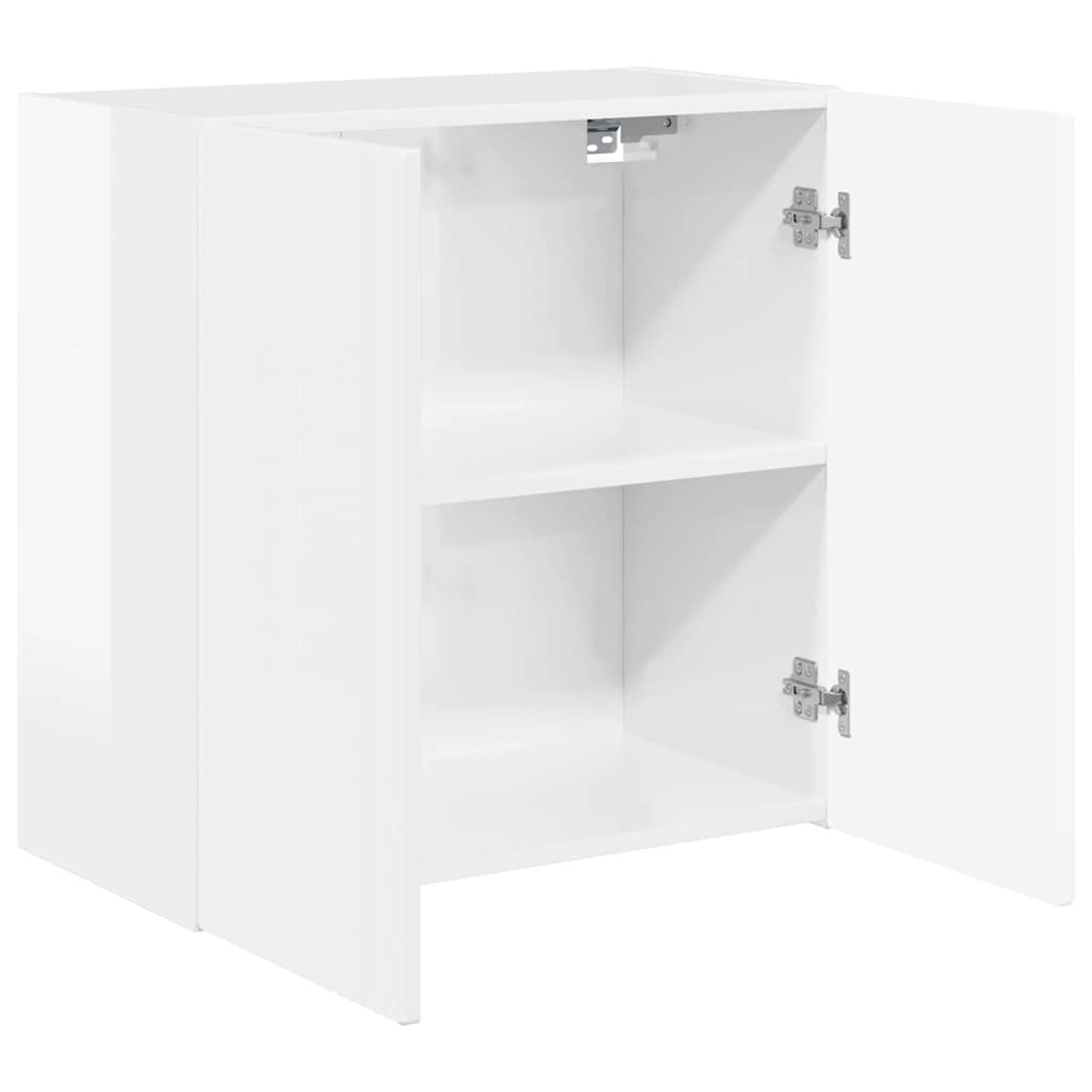 TV-wandkast Hoogglans wit 59,5 x 31 x 60 cm Bewerkt hout is nu te koop bij PeponiXL, paradijselijk wonen!