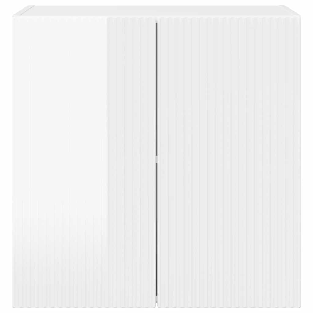 TV-wandkast Hoogglans wit 59,5 x 31 x 60 cm Bewerkt hout is nu te koop bij PeponiXL, paradijselijk wonen!