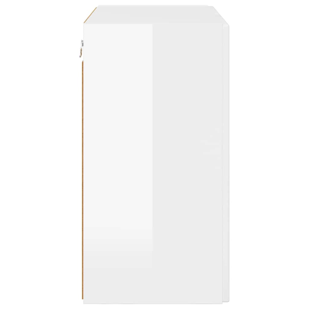 TV-wandkast Hoogglans wit 59,5 x 31 x 60 cm Bewerkt hout is nu te koop bij PeponiXL, paradijselijk wonen!