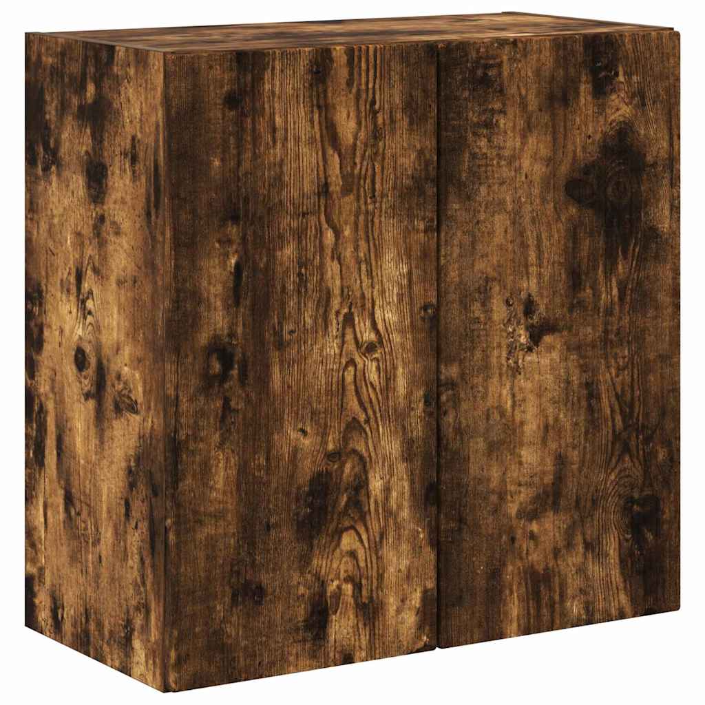 TV-wandkast Gerookt eiken 59,5 x 31 x 60 cm Bewerkt hout is nu te koop bij PeponiXL, paradijselijk wonen!