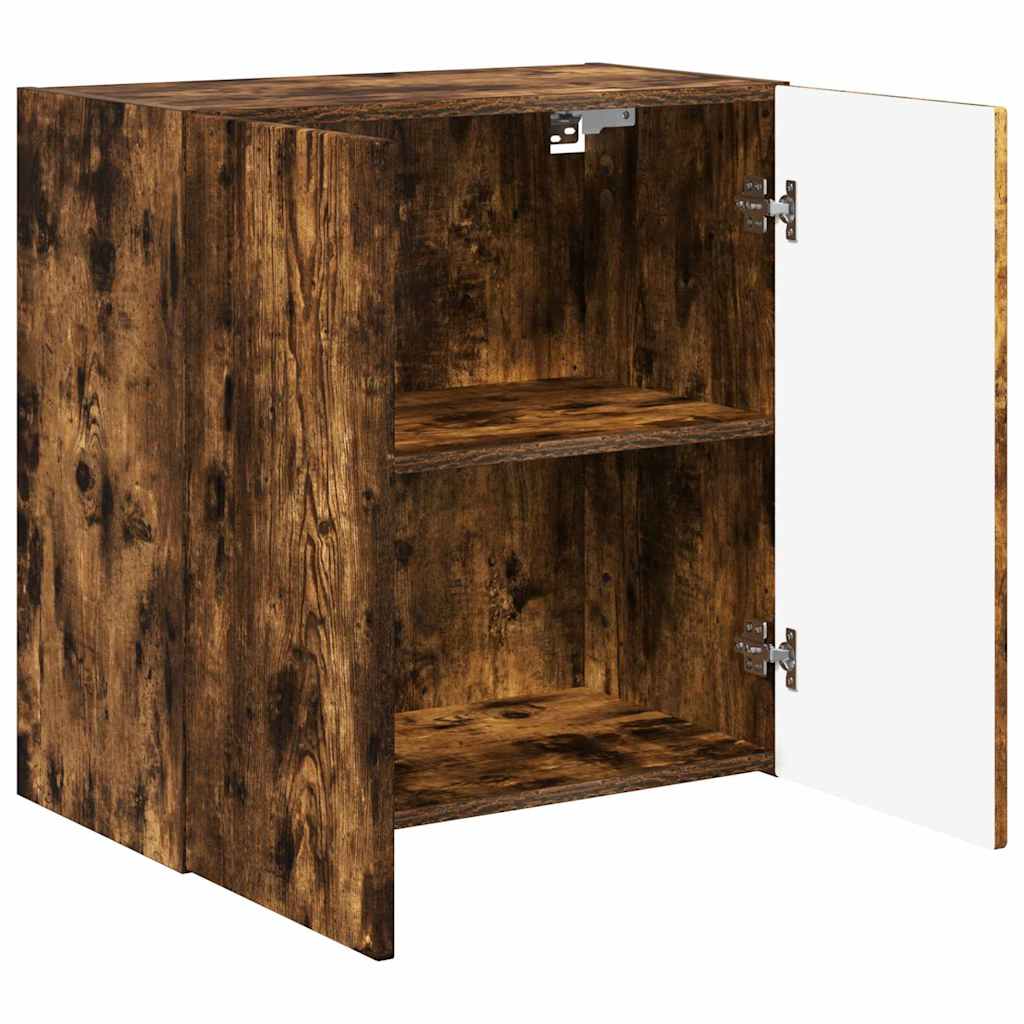 TV-wandkast Gerookt eiken 59,5 x 31 x 60 cm Bewerkt hout is nu te koop bij PeponiXL, paradijselijk wonen!