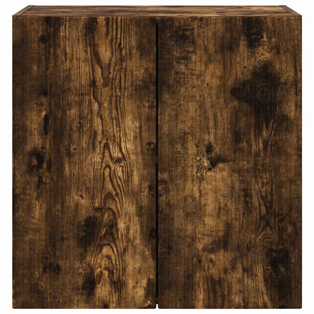 TV-wandkast Gerookt eiken 59,5 x 31 x 60 cm Bewerkt hout is nu te koop bij PeponiXL, paradijselijk wonen!