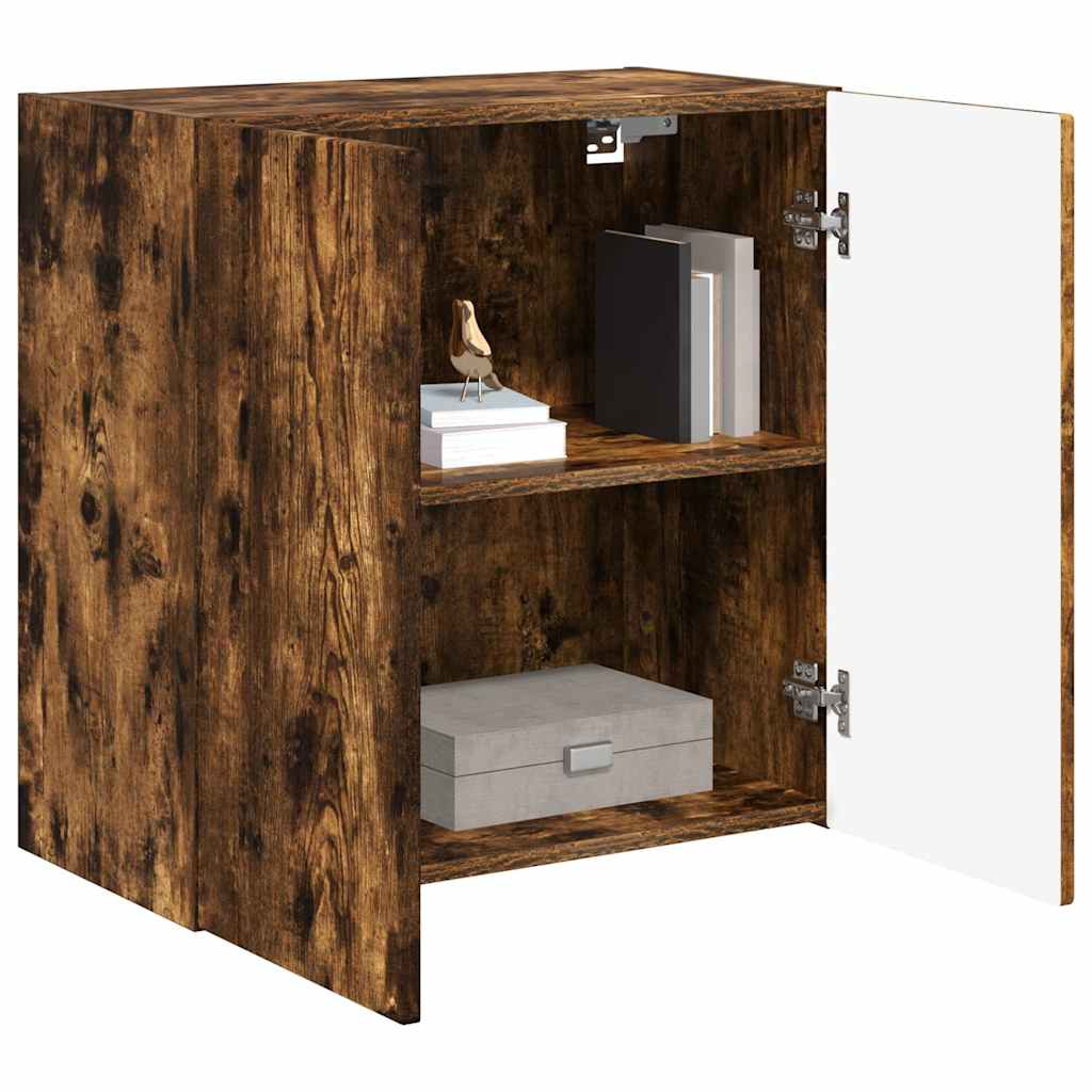 TV-wandkast Gerookt eiken 59,5 x 31 x 60 cm Bewerkt hout is nu te koop bij PeponiXL, paradijselijk wonen!