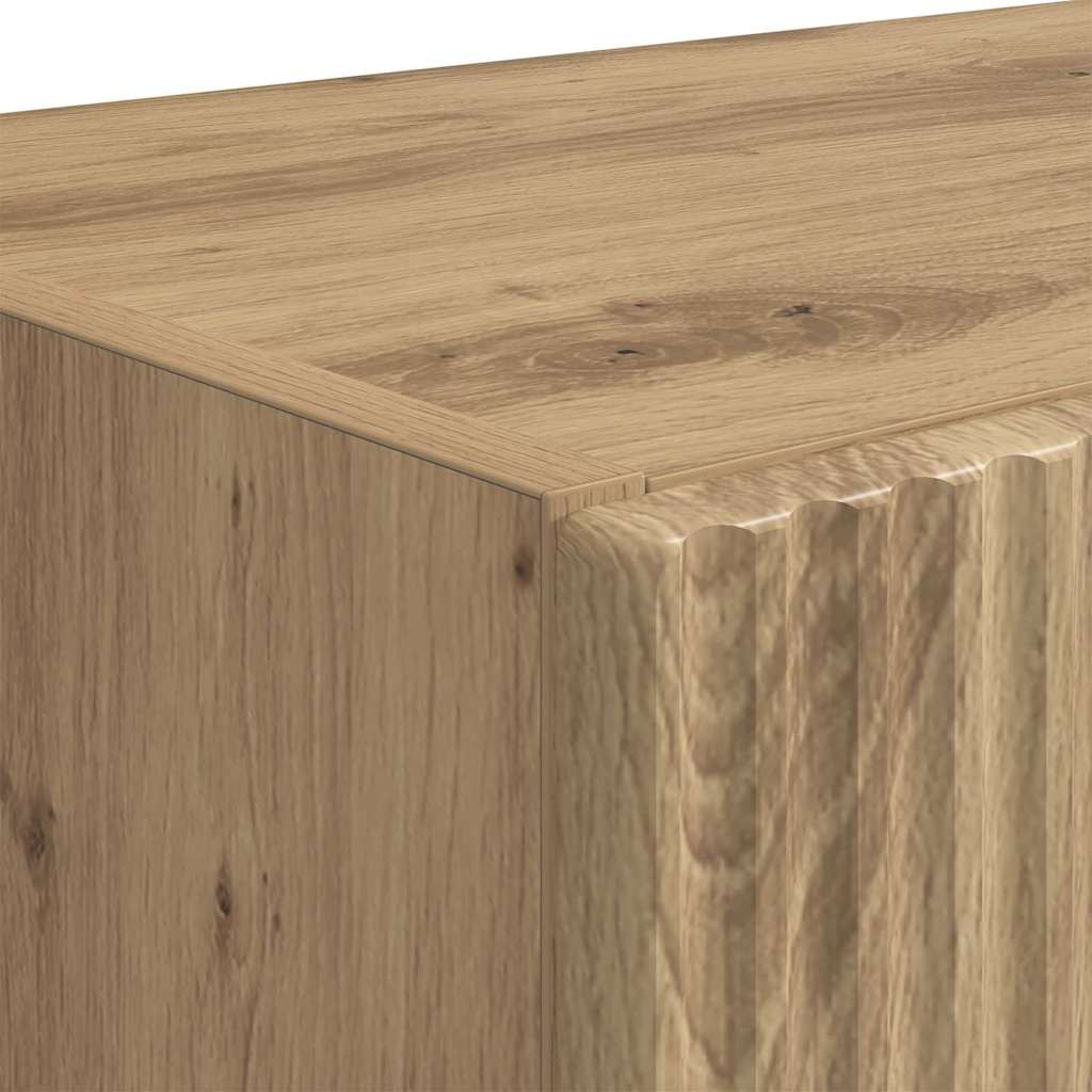 TV-wandkast Artisan Eiken 59,5 x 31 x 60 cm Bewerkt hout is nu te koop bij PeponiXL, paradijselijk wonen!