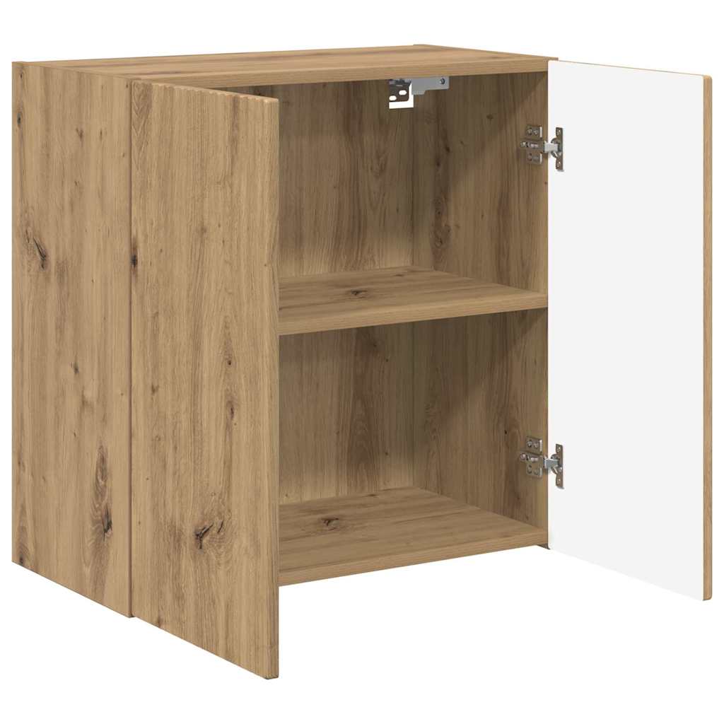 TV-wandkast Artisan Eiken 59,5 x 31 x 60 cm Bewerkt hout is nu te koop bij PeponiXL, paradijselijk wonen!