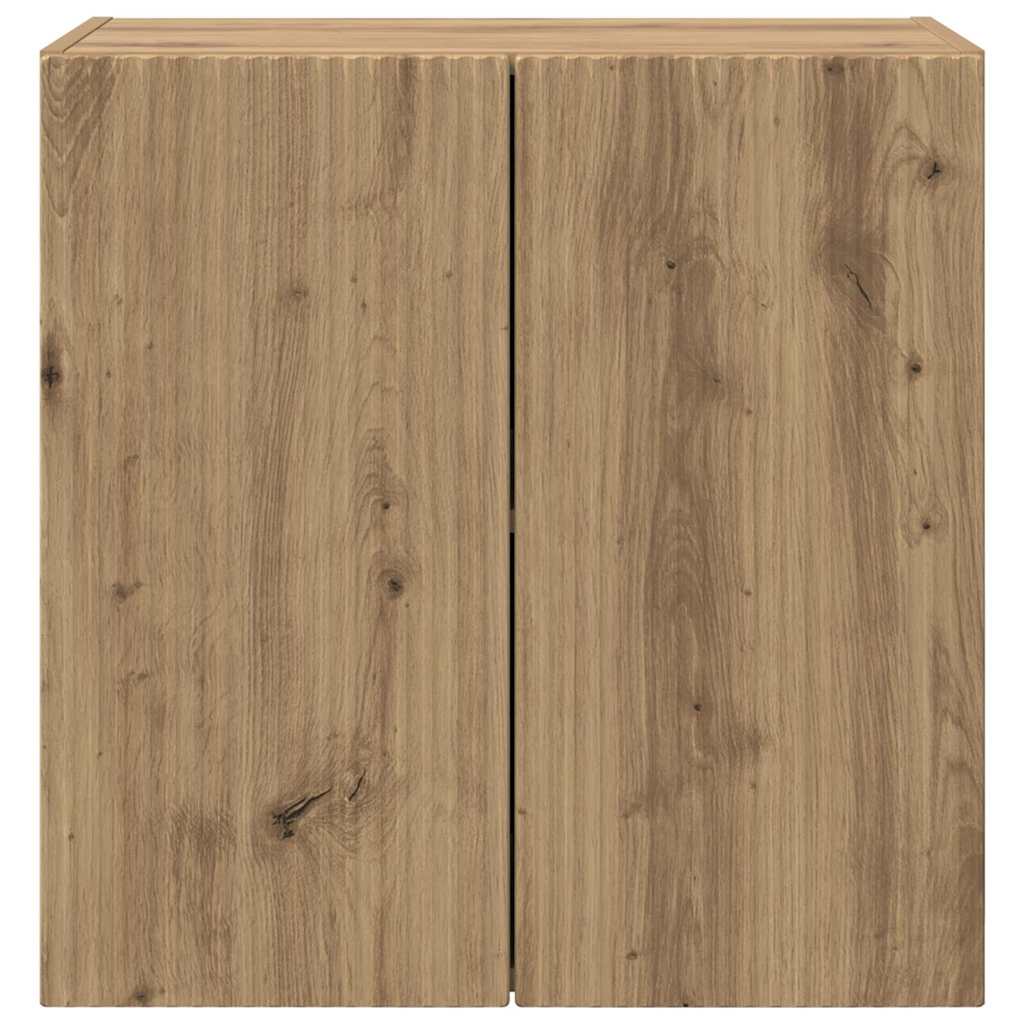 TV-wandkast Artisan Eiken 59,5 x 31 x 60 cm Bewerkt hout is nu te koop bij PeponiXL, paradijselijk wonen!