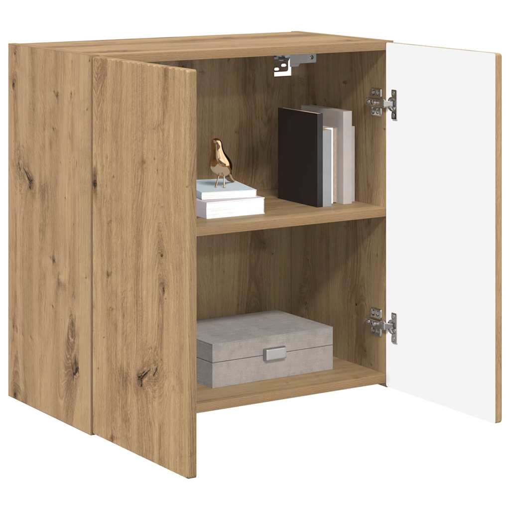 TV-wandkast Artisan Eiken 59,5 x 31 x 60 cm Bewerkt hout is nu te koop bij PeponiXL, paradijselijk wonen!