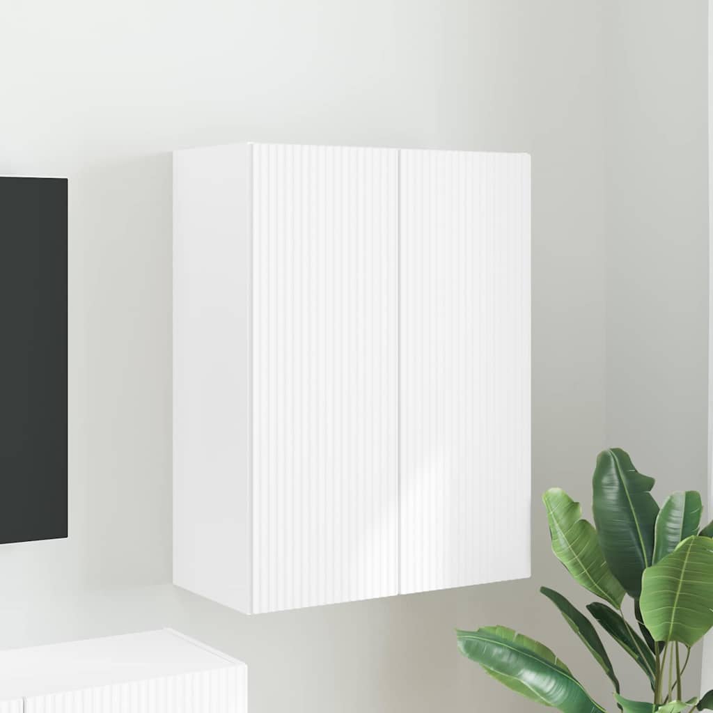 TV-wandkast Wandgemonteerd Wit 59,5 x 31 x 80 cm Bewerkt hout is nu te koop bij PeponiXL, paradijselijk wonen!