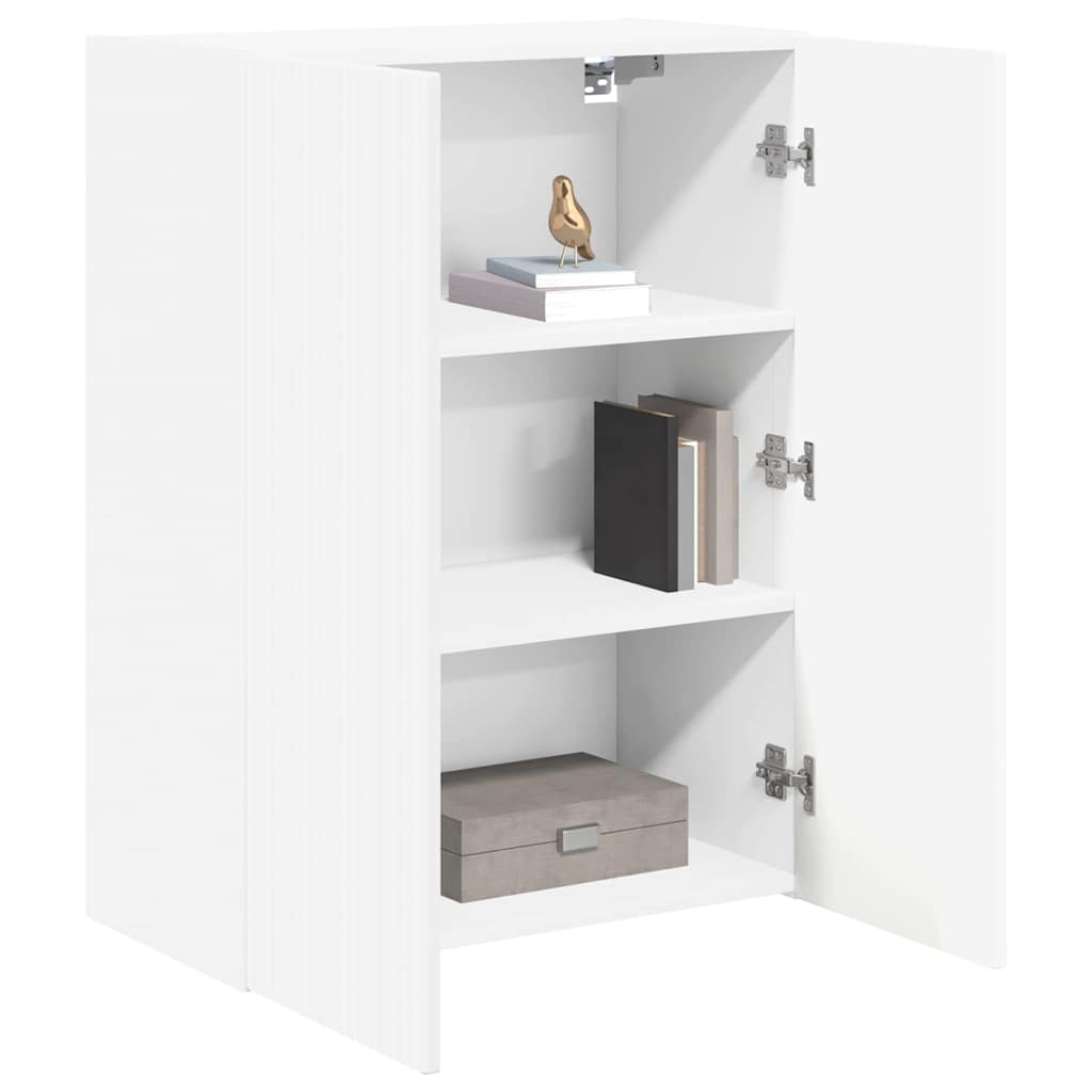 TV-wandkast Wandgemonteerd Wit 59,5 x 31 x 80 cm Bewerkt hout is nu te koop bij PeponiXL, paradijselijk wonen!