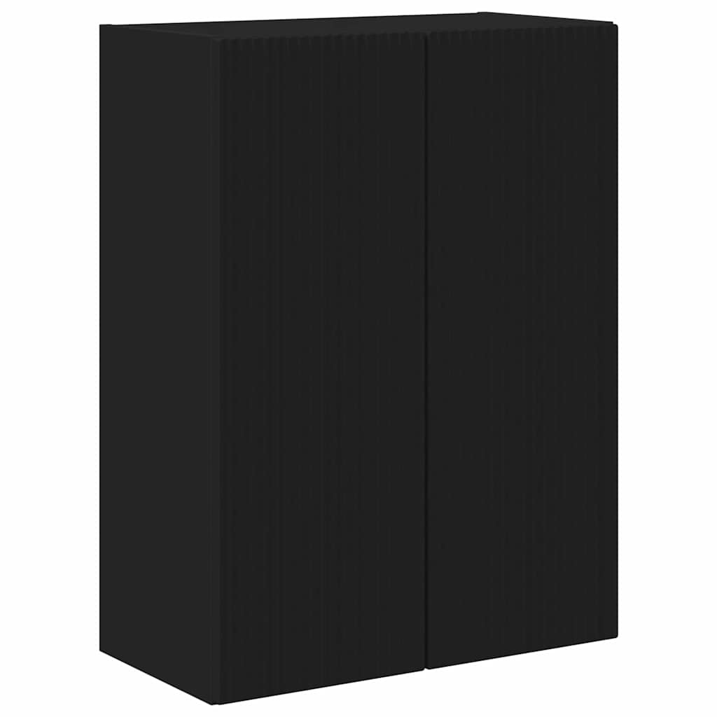 TV-wandkast Wandgemonteerd Zwart 59,5 x 31 x 80 cm Bewerkt hout is nu te koop bij PeponiXL, paradijselijk wonen!
