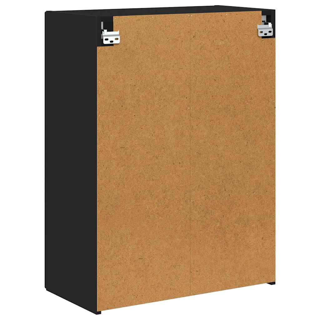 TV-wandkast Wandgemonteerd Zwart 59,5 x 31 x 80 cm Bewerkt hout is nu te koop bij PeponiXL, paradijselijk wonen!