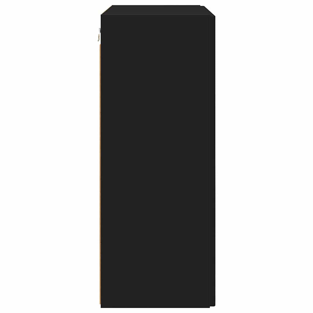 TV-wandkast Wandgemonteerd Zwart 59,5 x 31 x 80 cm Bewerkt hout is nu te koop bij PeponiXL, paradijselijk wonen!