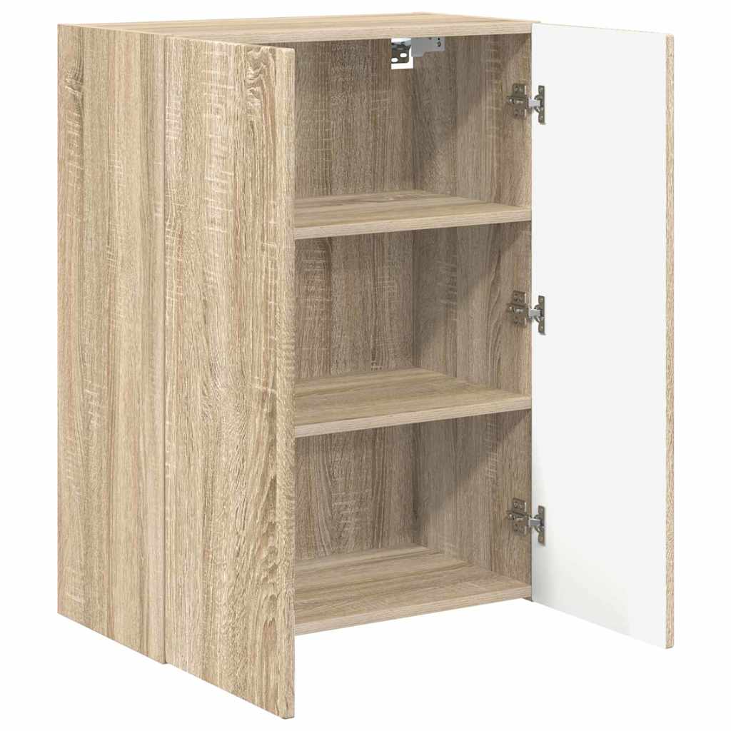 TV-wandkast Sonoma Eiken 59,5 x 31 x 80 cm Bewerkt hout is nu te koop bij PeponiXL, paradijselijk wonen!
