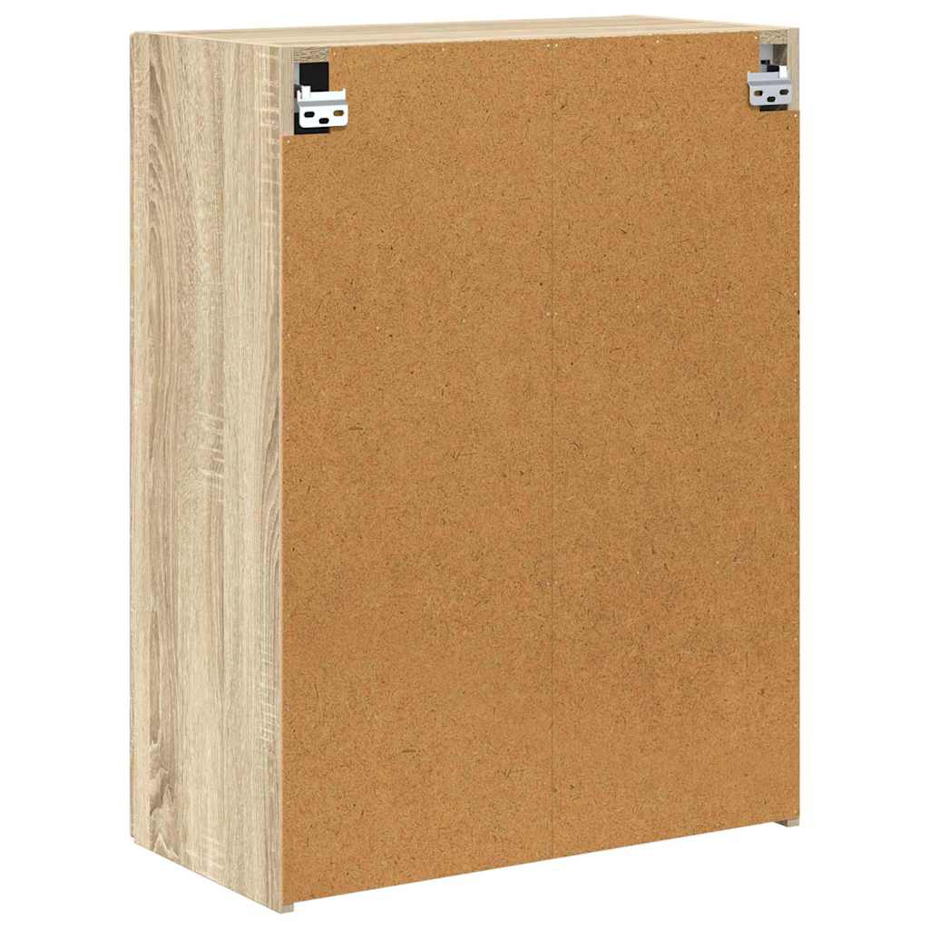 TV-wandkast Sonoma Eiken 59,5 x 31 x 80 cm Bewerkt hout is nu te koop bij PeponiXL, paradijselijk wonen!
