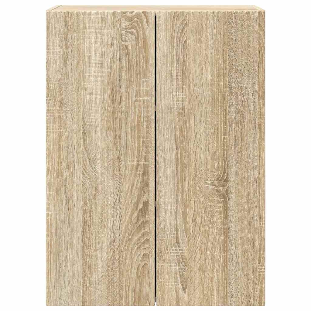 TV-wandkast Sonoma Eiken 59,5 x 31 x 80 cm Bewerkt hout is nu te koop bij PeponiXL, paradijselijk wonen!