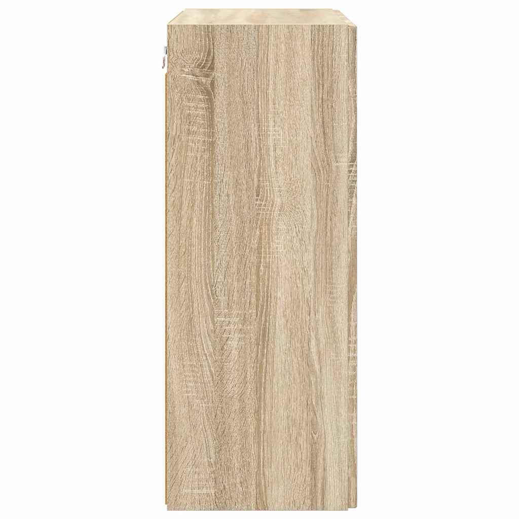 TV-wandkast Sonoma Eiken 59,5 x 31 x 80 cm Bewerkt hout is nu te koop bij PeponiXL, paradijselijk wonen!