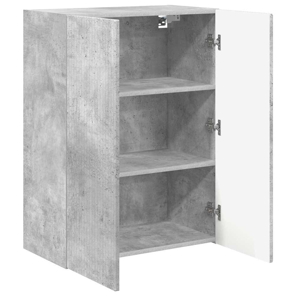 TV-wandkast Beton Grijs 59,5 x 31 x 80 cm Bewerkt hout is nu te koop bij PeponiXL, paradijselijk wonen!