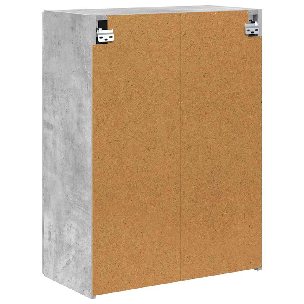 TV-wandkast Beton Grijs 59,5 x 31 x 80 cm Bewerkt hout is nu te koop bij PeponiXL, paradijselijk wonen!