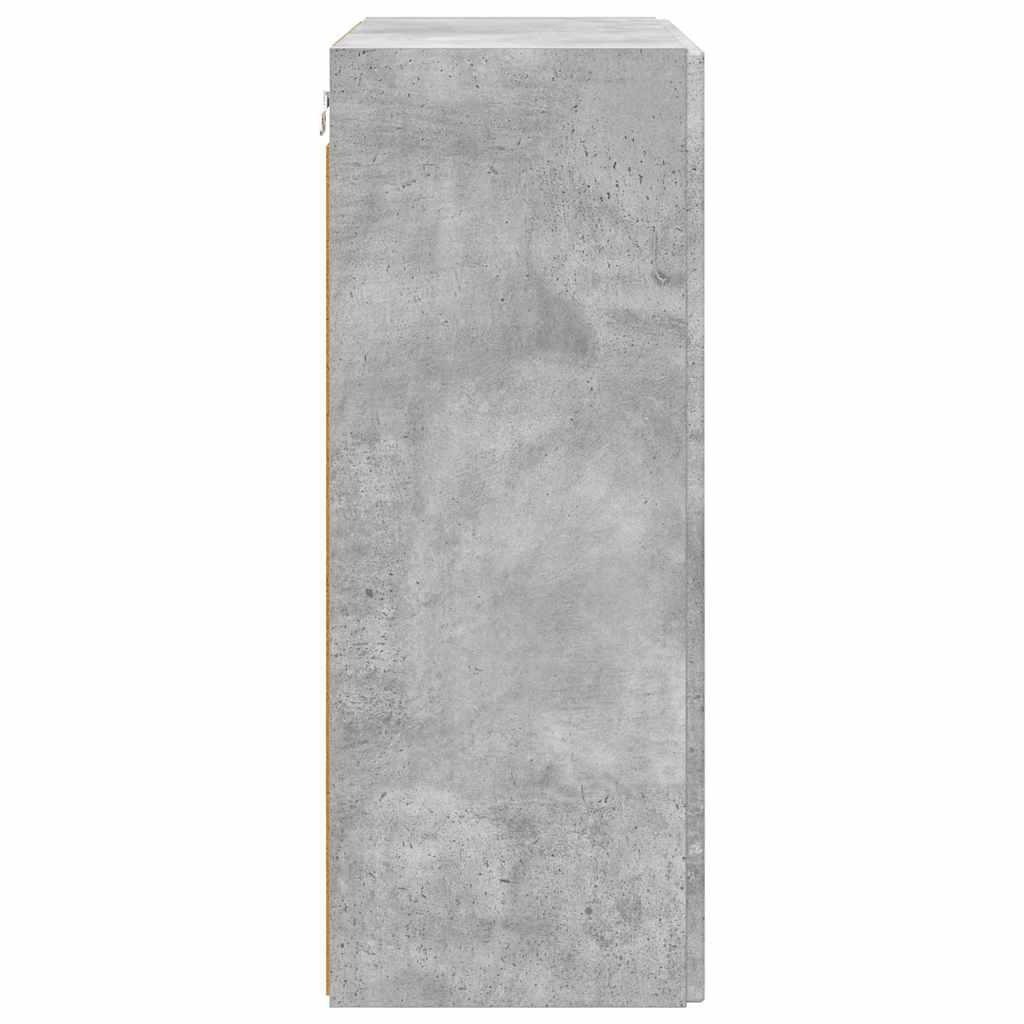 TV-wandkast Beton Grijs 59,5 x 31 x 80 cm Bewerkt hout is nu te koop bij PeponiXL, paradijselijk wonen!