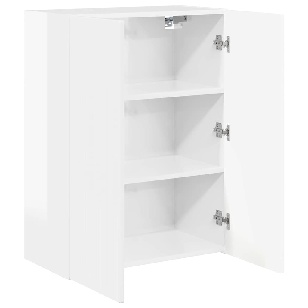 TV-wandkast Hoogglans wit 59,5 x 31 x 80 cm Bewerkt hout is nu te koop bij PeponiXL, paradijselijk wonen!