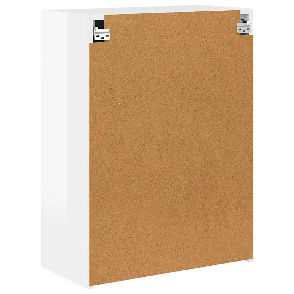 TV-wandkast Hoogglans wit 59,5 x 31 x 80 cm Bewerkt hout is nu te koop bij PeponiXL, paradijselijk wonen!