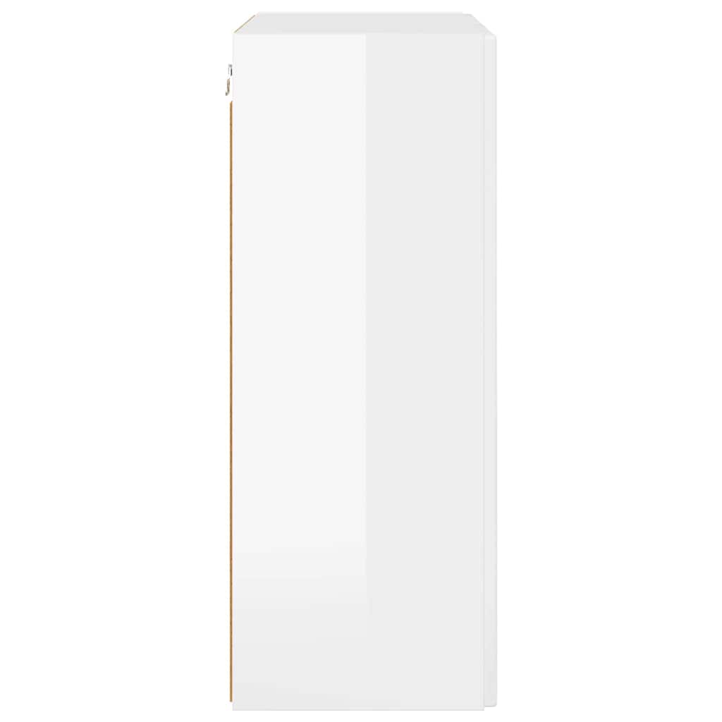 TV-wandkast Hoogglans wit 59,5 x 31 x 80 cm Bewerkt hout is nu te koop bij PeponiXL, paradijselijk wonen!