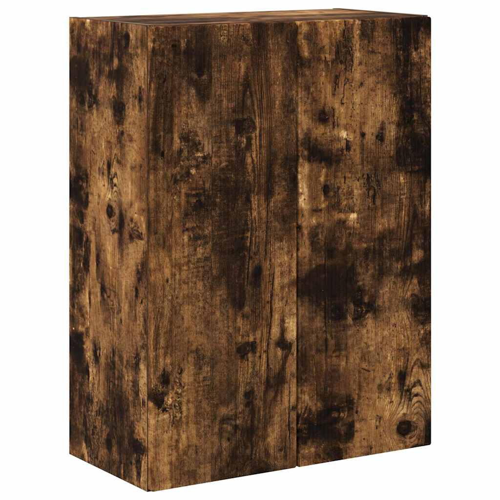 TV-wandkast Gerookt eiken 59,5 x 31 x 80 cm Bewerkt hout is nu te koop bij PeponiXL, paradijselijk wonen!