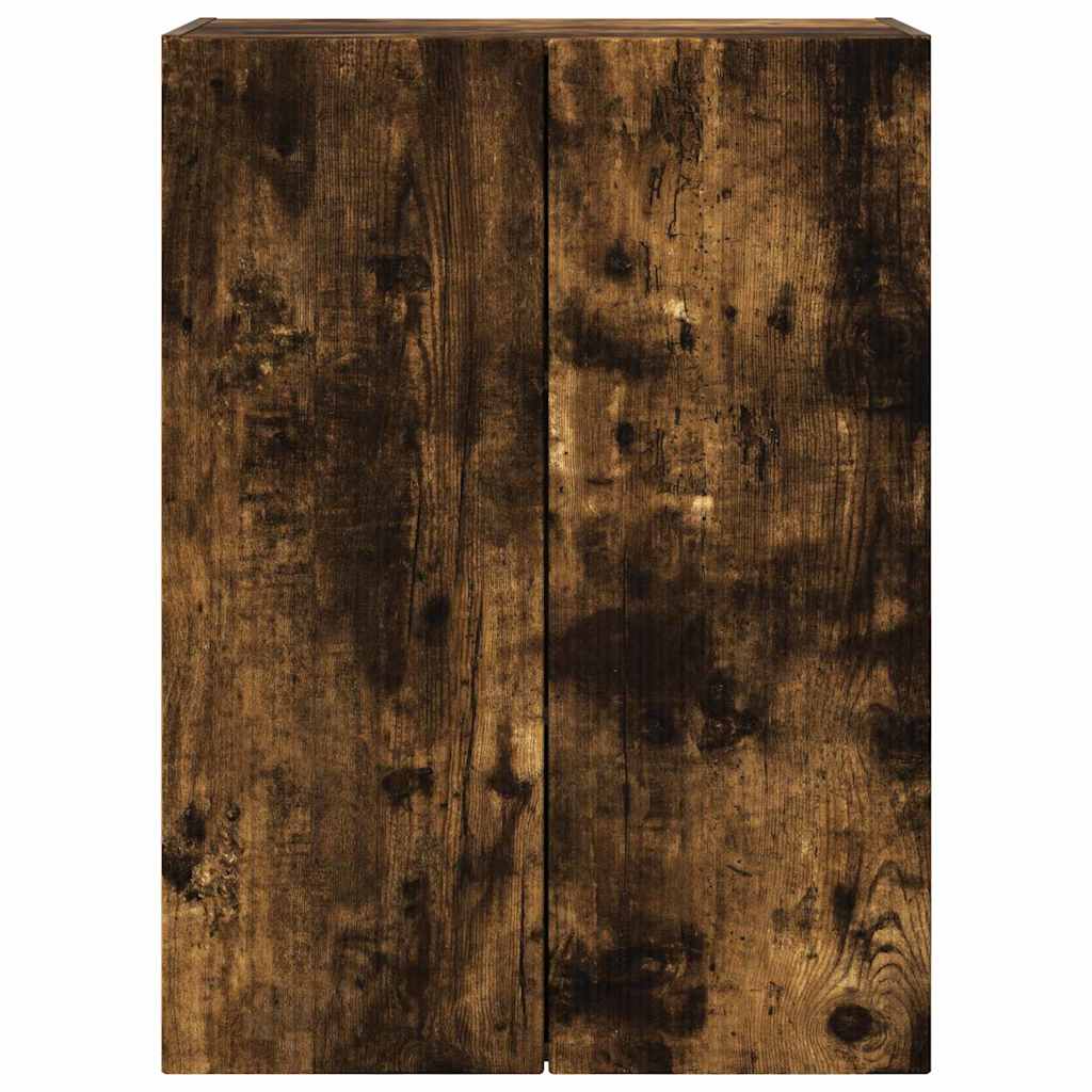 TV-wandkast Gerookt eiken 59,5 x 31 x 80 cm Bewerkt hout is nu te koop bij PeponiXL, paradijselijk wonen!