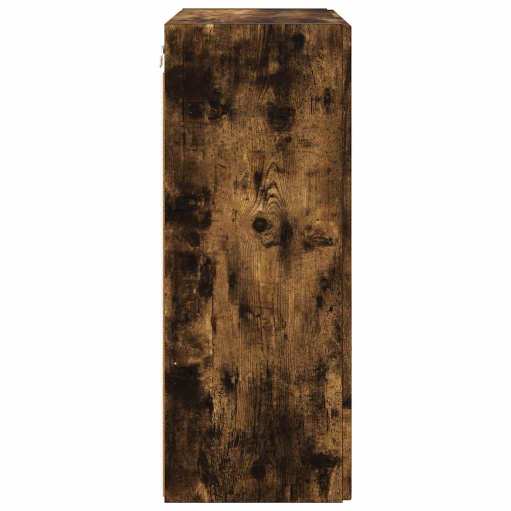 TV-wandkast Gerookt eiken 59,5 x 31 x 80 cm Bewerkt hout is nu te koop bij PeponiXL, paradijselijk wonen!