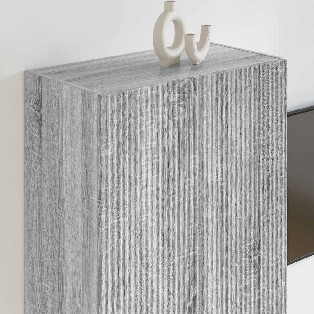 TV-wandkast Grijs Sonoma 59,5 x 31 x 80 cm Bewerkt hout is nu te koop bij PeponiXL, paradijselijk wonen!