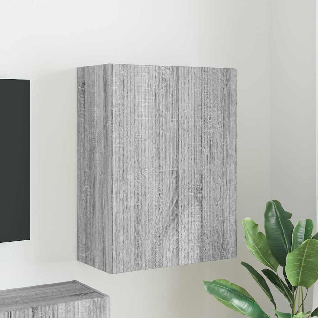 TV-wandkast Grijs Sonoma 59,5 x 31 x 80 cm Bewerkt hout is nu te koop bij PeponiXL, paradijselijk wonen!