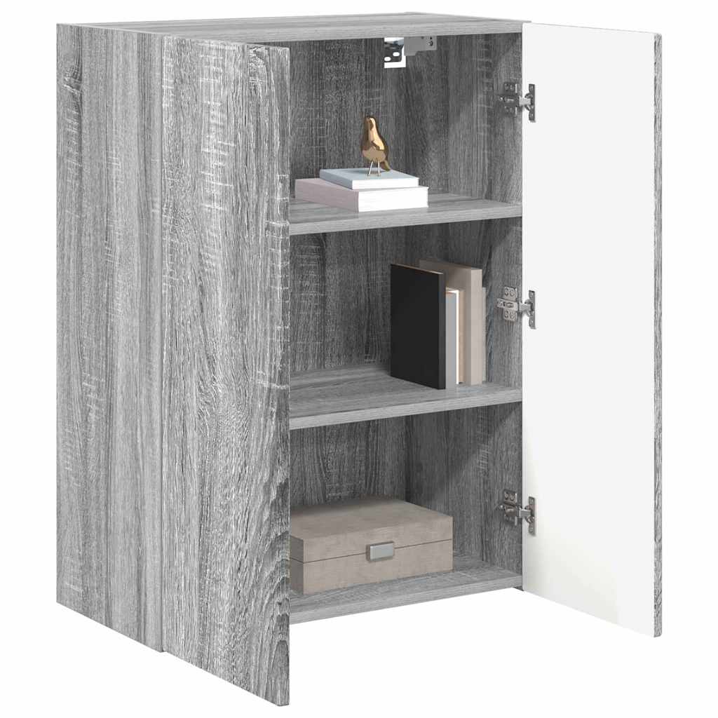 TV-wandkast Grijs Sonoma 59,5 x 31 x 80 cm Bewerkt hout is nu te koop bij PeponiXL, paradijselijk wonen!