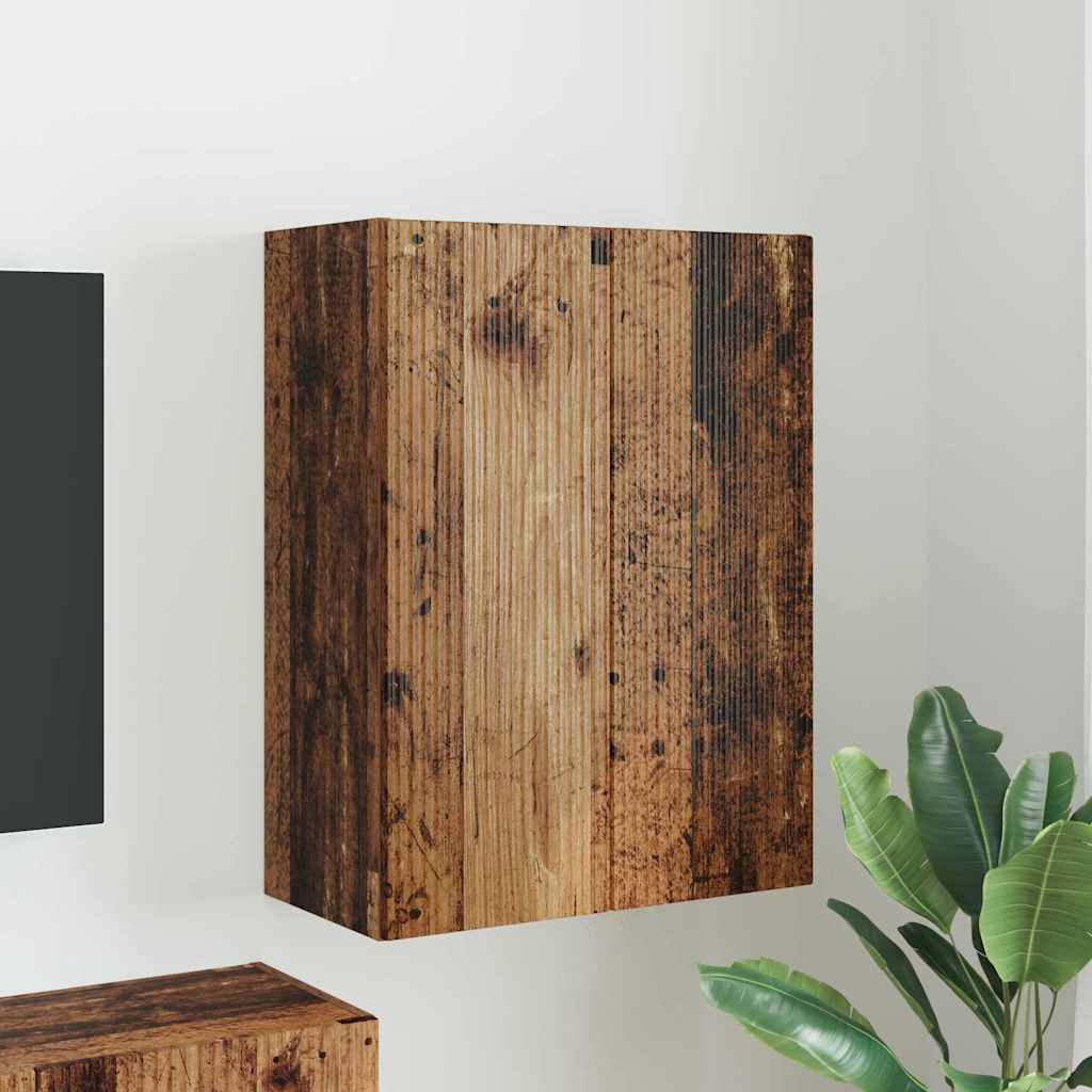 TV-wandkast Oud Hout 59,5 x 31 x 80 cm Bewerkt hout is nu te koop bij PeponiXL, paradijselijk wonen!