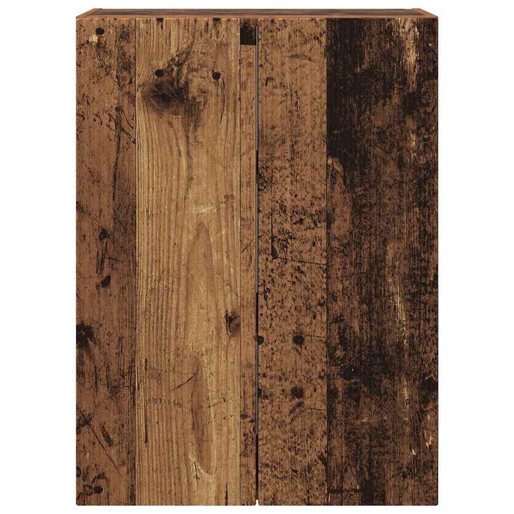 TV-wandkast Oud Hout 59,5 x 31 x 80 cm Bewerkt hout is nu te koop bij PeponiXL, paradijselijk wonen!