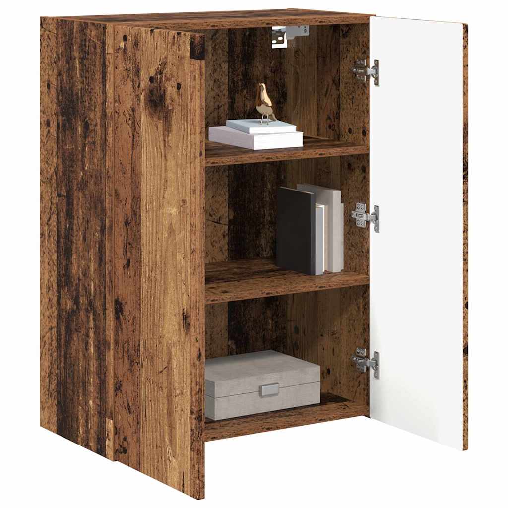 TV-wandkast Oud Hout 59,5 x 31 x 80 cm Bewerkt hout is nu te koop bij PeponiXL, paradijselijk wonen!